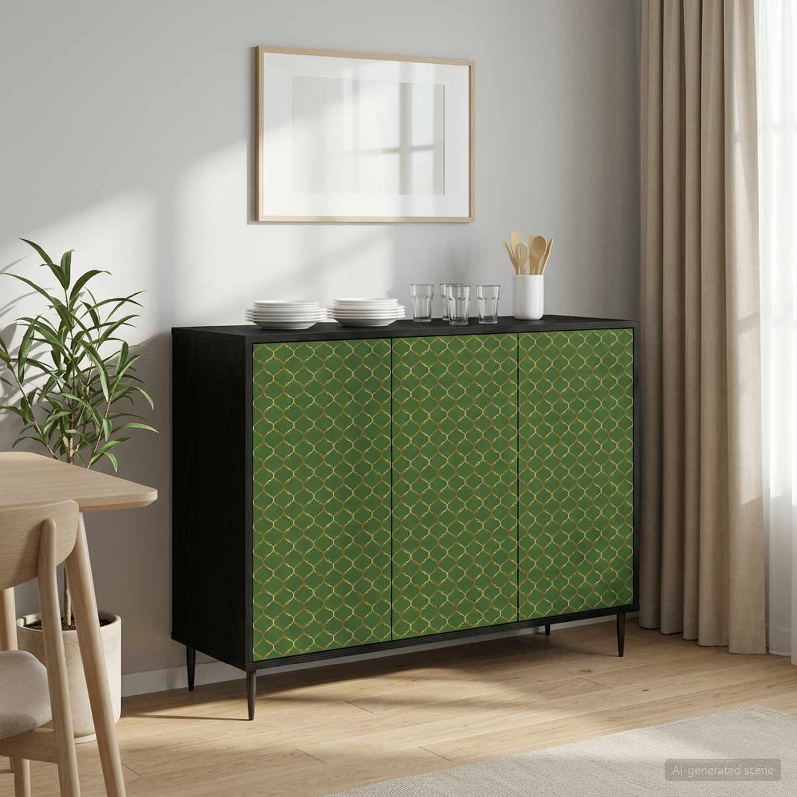 8006971_1.jpg vidaXL Servírovacia skriňa GELEEN Čierny dub 102 x 33 x 76 cm – Obrázok 1