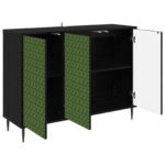 vidaXL Servírovacia skriňa GELEEN Čierny dub 102 x 33 x 76 cm – Obrázok 3