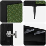 vidaXL Servírovacia skriňa GELEEN Čierny dub 102 x 33 x 76 cm – Obrázok 6