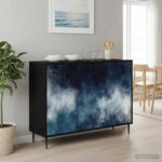 vidaXL Servírovacia skriňa RAALTE Čierny dub 102 x 33 x 76 cm