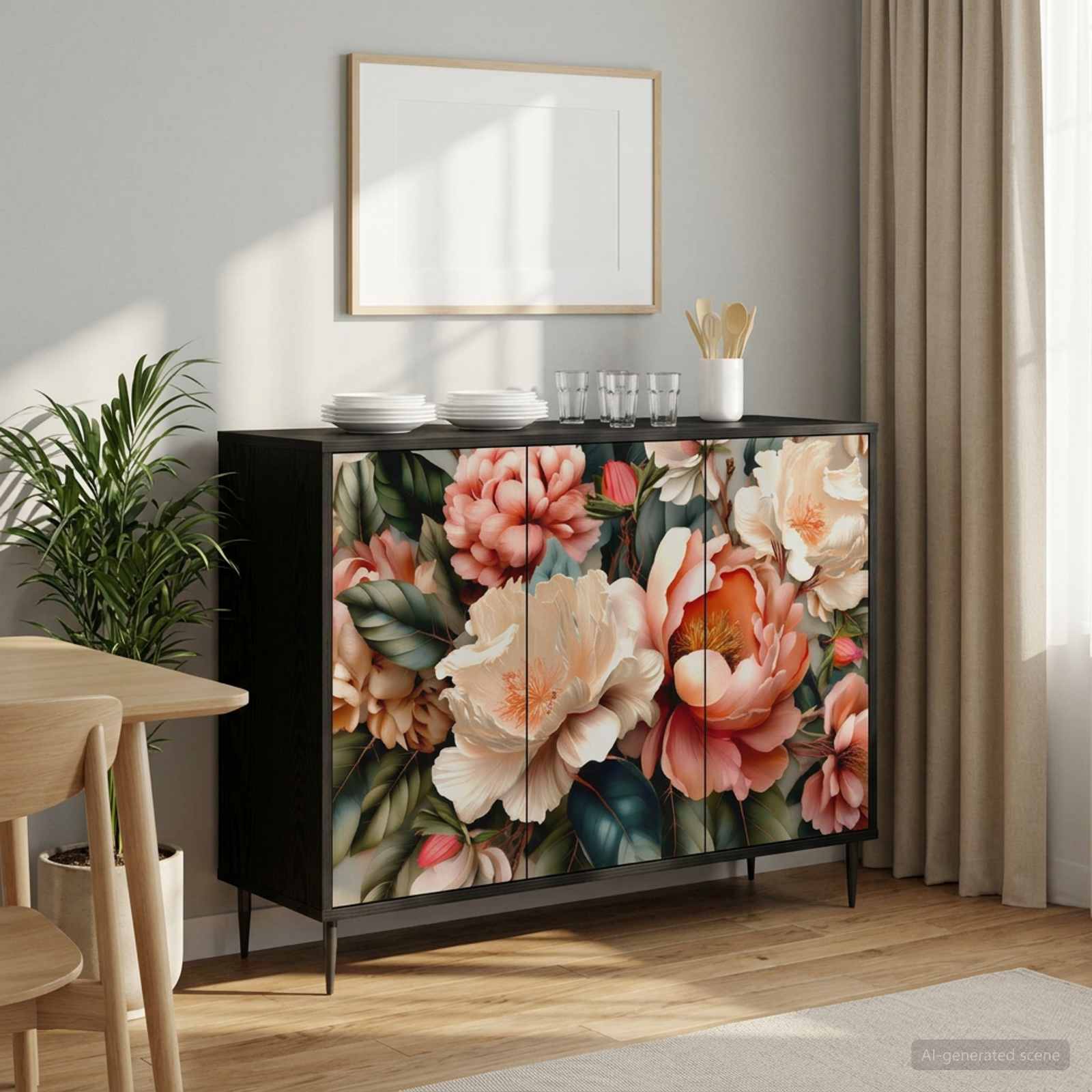8006976_1.jpg vidaXL Servírovacia skriňa BORNE Čierny dub 102 x 33 x 76 cm – Obrázok 1