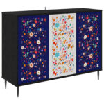 vidaXL Servírovacia skriňa MAINZ Čierny dub 102 x 33 x 76 cm – Obrázok 2