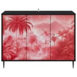 vidaXL Servírovacia skriňa AACHEN Čierny dub 102 x 33 x 76 cm – Obrázok 4