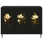 vidaXL Servírovacia skriňa BREMEN Čierny dub 102 x 33 x 76 cm – Obrázok 4