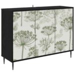 vidaXL Servírovacia skriňa GOTHA Čierny dub 102 x 33 x 76 cm – Obrázok 2
