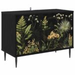 vidaXL TV skrinka RHENEN 69 x 33 x 50,5 cm Čierny dub Kompozitné drevo