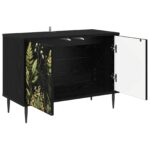 vidaXL TV skrinka RHENEN 69 x 33 x 50,5 cm Čierny dub Kompozitné drevo – Obrázok 2