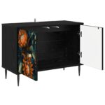 vidaXL TV skrinka LOCHEM 69 x 33 x 50,5 cm Čierny dub Kompozitné drevo – Obrázok 2
