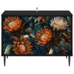 vidaXL TV skrinka LOCHEM 69 x 33 x 50,5 cm Čierny dub Kompozitné drevo – Obrázok 3