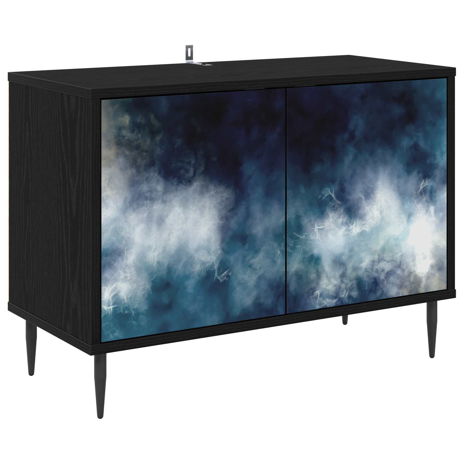 8007012_1.jpg vidaXL TV skrinka RAALTE 69 x 33 x 50,5 cm Čierny dub Kompozitné drevo – Obrázok 1