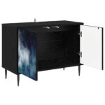 vidaXL TV skrinka RAALTE 69 x 33 x 50,5 cm Čierny dub Kompozitné drevo – Obrázok 2