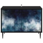 vidaXL TV skrinka RAALTE 69 x 33 x 50,5 cm Čierny dub Kompozitné drevo – Obrázok 3