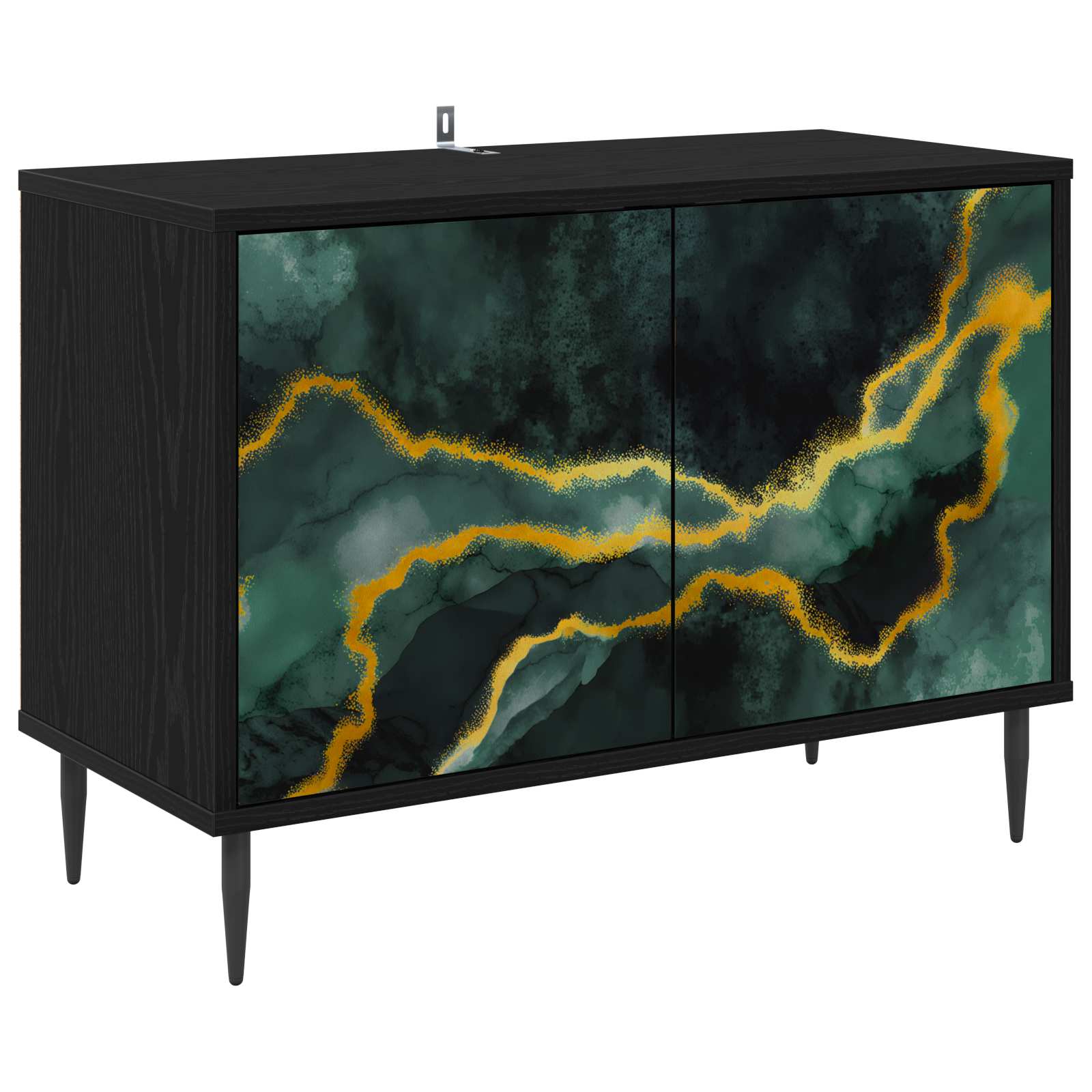 8007014_1.jpg vidaXL TV skrinka WIJHE 69 x 33 x 50,5 cm Čierny dub Kompozitné drevo – Obrázok 1