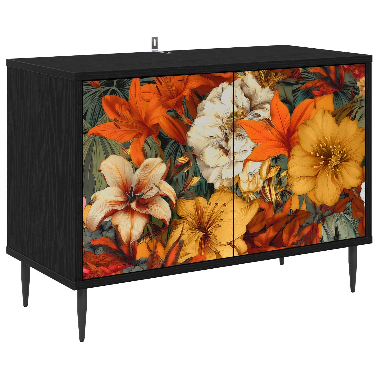 8007015_1.jpg vidaXL TV skrinka GENNEP 69 x 33 x 50,5 cm Čierny dub Kompozitné drevo – Obrázok 1