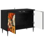 vidaXL TV skrinka GENNEP 69 x 33 x 50,5 cm Čierny dub Kompozitné drevo – Obrázok 2