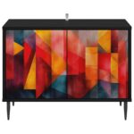 vidaXL TV skrinka HEESCH 69 x 33 x 50,5 cm Čierny dub Kompozitné drevo – Obrázok 3