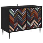 vidaXL TV skrinka OMMEN 69 x 33 x 50,5 cm Čierny dub Kompozitné drevo