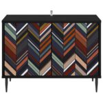 vidaXL TV skrinka OMMEN 69 x 33 x 50,5 cm Čierny dub Kompozitné drevo – Obrázok 3