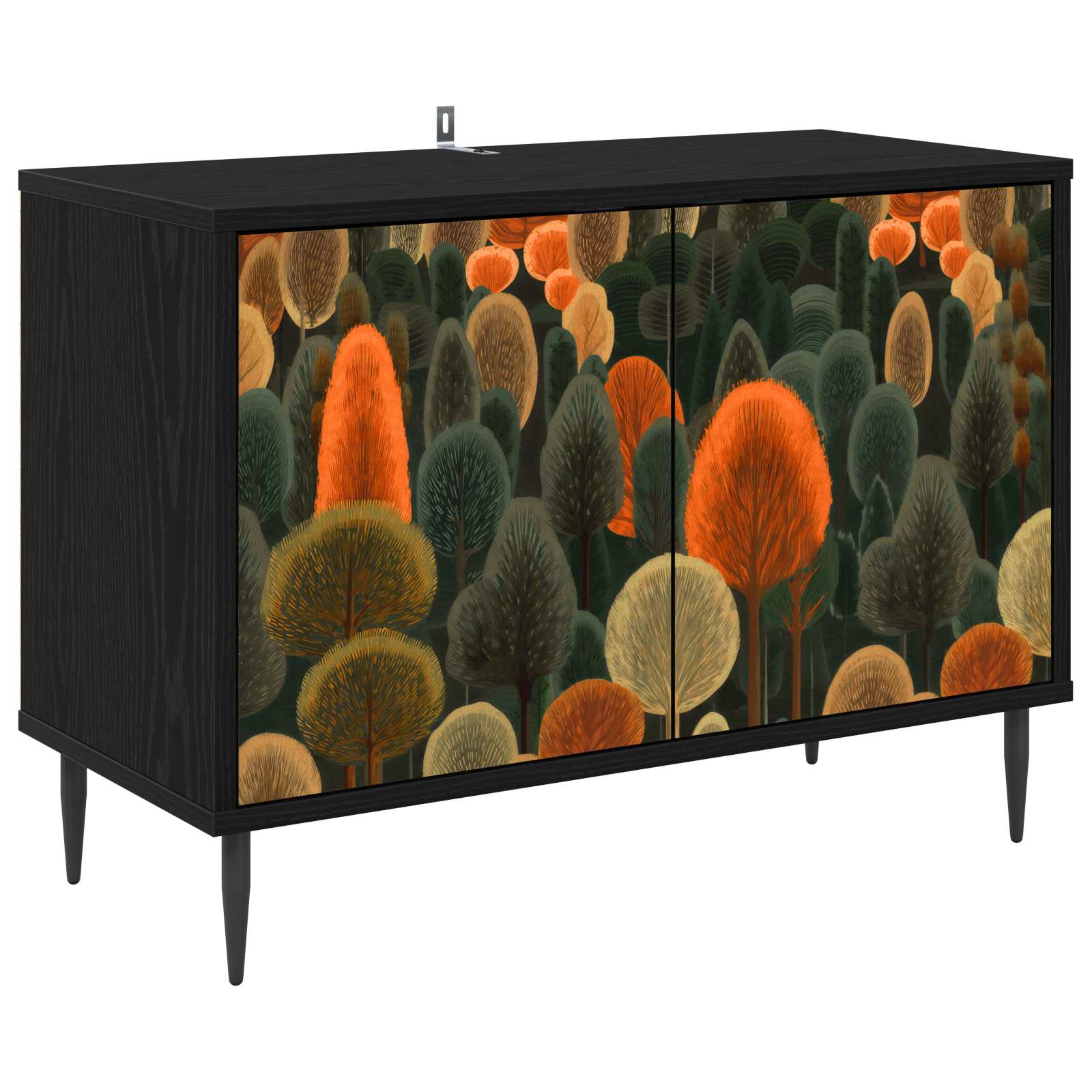 8007020_1.jpg vidaXL TV skrinka ZAANDAM 69 x 33 x 50,5 cm Čierny dub – Obrázok 1
