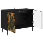 vidaXL TV skrinka ZAANDAM 69 x 33 x 50,5 cm Čierny dub – Obrázok 2