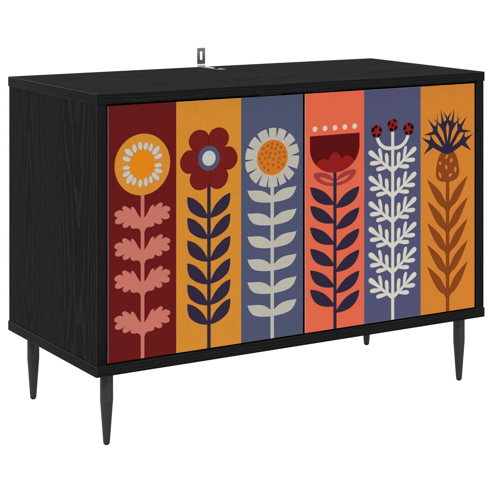 8007022_1.jpg vidaXL TV skrinka ESSEN 69 x 33 x 50,5 cm Čierny dub Kompozitné drevo – Obrázok 1
