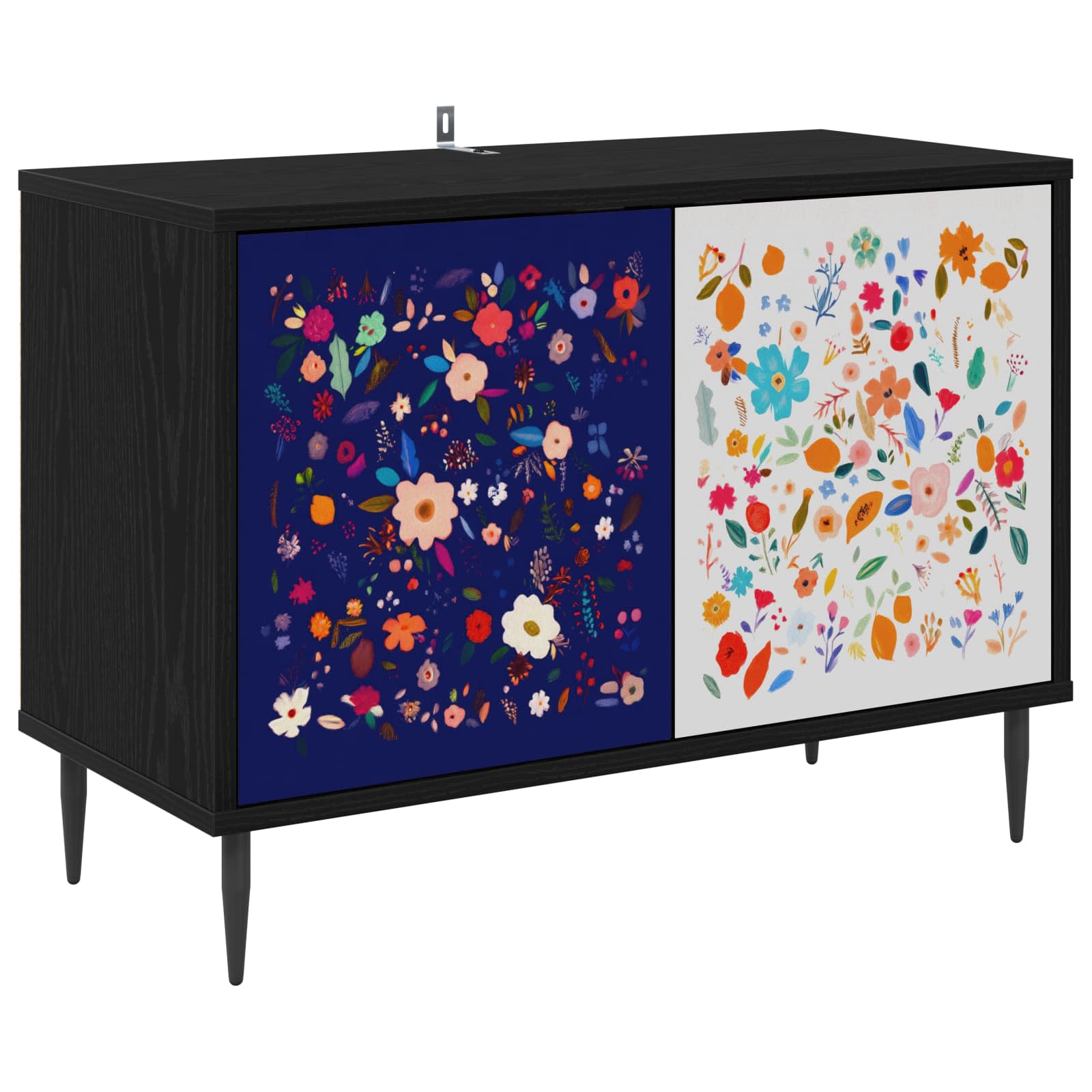 8007024_1.jpg vidaXL TV skrinka MAINZ 69 x 33 x 50,5 cm Čierny dub Kompozitné drevo – Obrázok 1