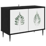 vidaXL TV skrinka HANAU 69 x 33 x 50,5 cm Čierny dub Kompozitné drevo