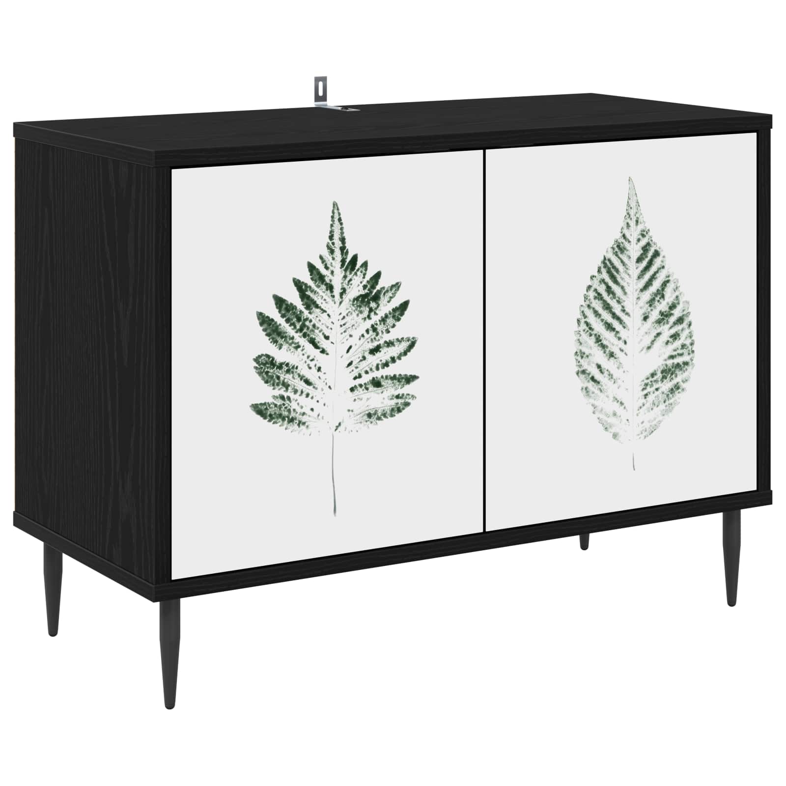 8007025_1.jpg vidaXL TV skrinka HANAU 69 x 33 x 50,5 cm Čierny dub Kompozitné drevo – Obrázok 1