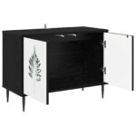 vidaXL TV skrinka HANAU 69 x 33 x 50,5 cm Čierny dub Kompozitné drevo – Obrázok 2