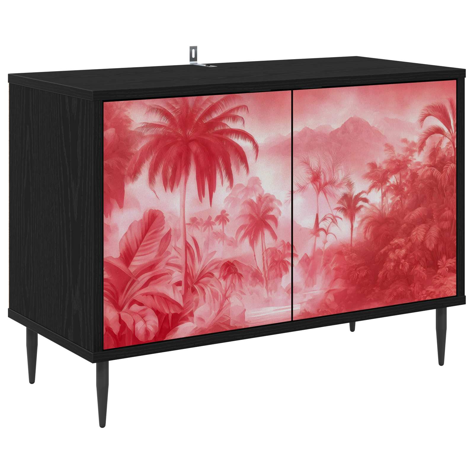 8007026_1.jpg vidaXL TV skrinka AACHEN 69 x 33 x 50,5 cm Čierny dub Kompozitné drevo – Obrázok 1