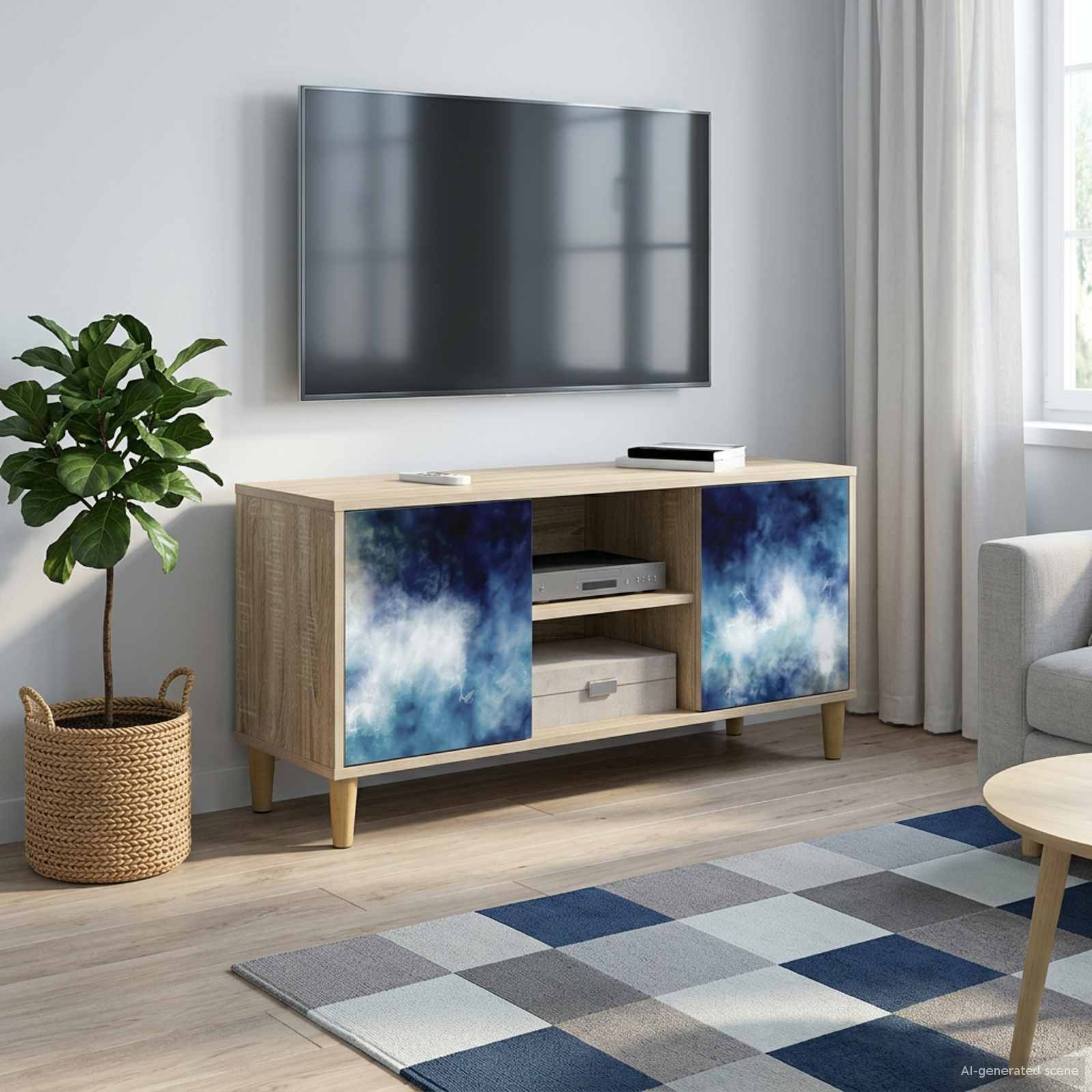 8007032_1.jpg vidaXL TV skrinka RAALTE 102 x 33 x 50 cm Sonoma Kompozitné drevo – Obrázok 1