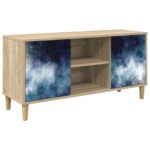 vidaXL TV skrinka RAALTE 102 x 33 x 50 cm Sonoma Kompozitné drevo – Obrázok 2