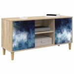 vidaXL TV skrinka RAALTE 102 x 33 x 50 cm Sonoma Kompozitné drevo – Obrázok 3