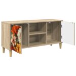 vidaXL TV skrinka GENNEP 102 x 33 x 50 cm Sonoma Kompozitné drevo – Obrázok 2