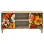 vidaXL TV skrinka GENNEP 102 x 33 x 50 cm Sonoma Kompozitné drevo – Obrázok 3