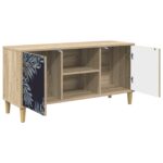 vidaXL TV skrinka DOKKUM 102 x 33 x 50 cm Sonoma Kompozitné drevo – Obrázok 2