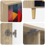 vidaXL TV skrinka HEESCH 102 x 33 x 50 cm Sonoma Kompozitné drevo – Obrázok 5