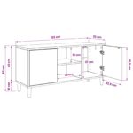 vidaXL TV skrinka HEESCH 102 x 33 x 50 cm Sonoma Kompozitné drevo – Obrázok 7