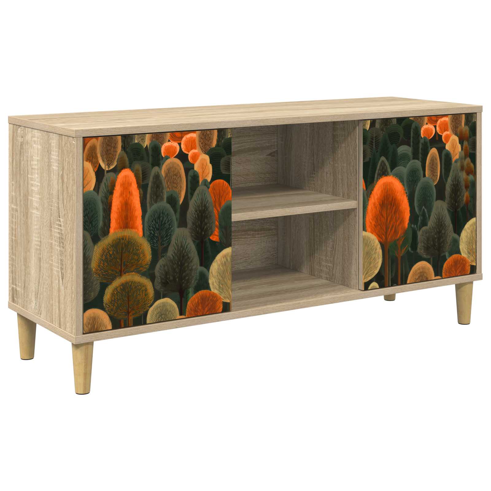 8007040_1.jpg vidaXL TV skrinka ZAANDAM 102 x 33 x 50 cm Sonoma Kompozitné drevo – Obrázok 1