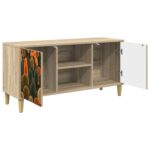 vidaXL TV skrinka ZAANDAM 102 x 33 x 50 cm Sonoma Kompozitné drevo – Obrázok 2