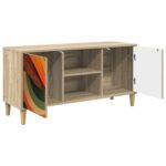 vidaXL TV skrinka BONN 102 x 33 x 50 cm Sonoma Kompozitné drevo – Obrázok 2