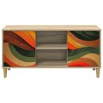 vidaXL TV skrinka BONN 102 x 33 x 50 cm Sonoma Kompozitné drevo – Obrázok 3
