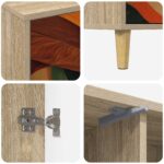 vidaXL TV skrinka BONN 102 x 33 x 50 cm Sonoma Kompozitné drevo – Obrázok 5