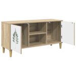 vidaXL TV skrinka HANAU 102 x 33 x 50 cm Sonoma Kompozitné drevo – Obrázok 2