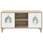 vidaXL TV skrinka HANAU 102 x 33 x 50 cm Sonoma Kompozitné drevo – Obrázok 3