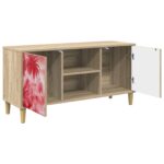 vidaXL TV skrinka AACHEN 102 x 33 x 50 cm Sonoma Kompozitné drevo – Obrázok 2