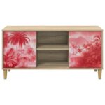 vidaXL TV skrinka AACHEN 102 x 33 x 50 cm Sonoma Kompozitné drevo – Obrázok 3