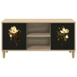 vidaXL TV skrinka BREMEN 102 x 33 x 50 cm Sonoma Kompozitné drevo – Obrázok 3