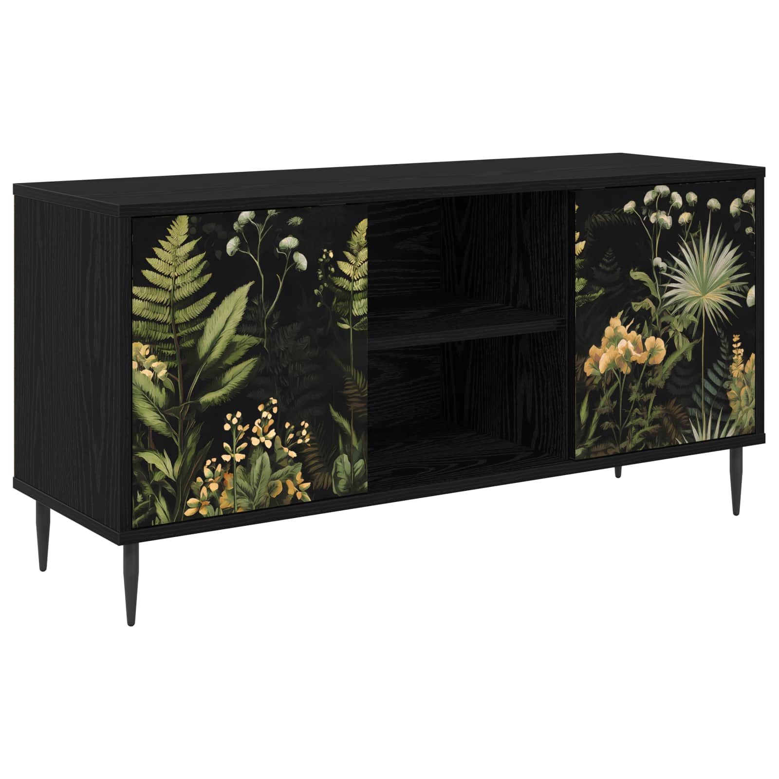 8007049_1.jpg vidaXL TV skrinka RHENEN 102 x 33 x 51 cm Čierny dub Kompozitné drevo – Obrázok 1