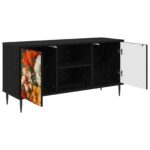 vidaXL TV skrinka GENNEP 102 x 33 x 51 cm Čierny dub Kompozitné drevo – Obrázok 2